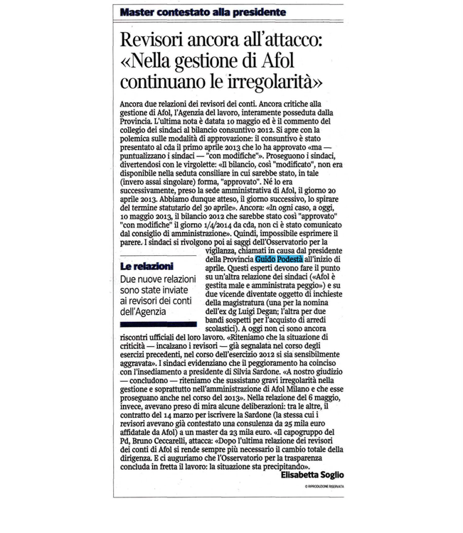 Corriere 16 maggio 2013